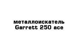 металлоискатель Garrett-250 ace